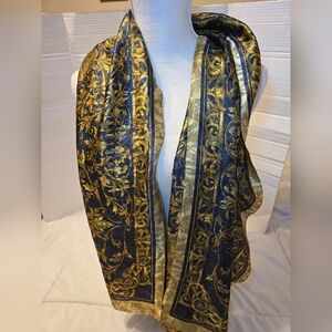 Vintage Honey Art Print Scarf Made in Italy 62 X 16” Travel Vacation Protect